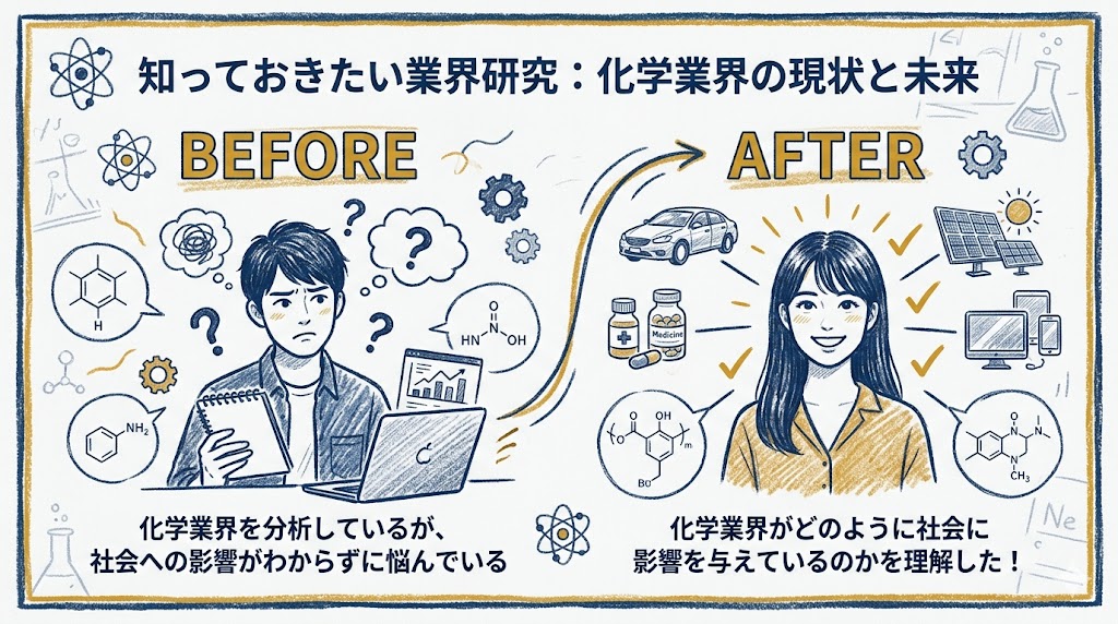 業界研究：化学業界の深掘り分析 ─ 企業比較・年収・将来性まで